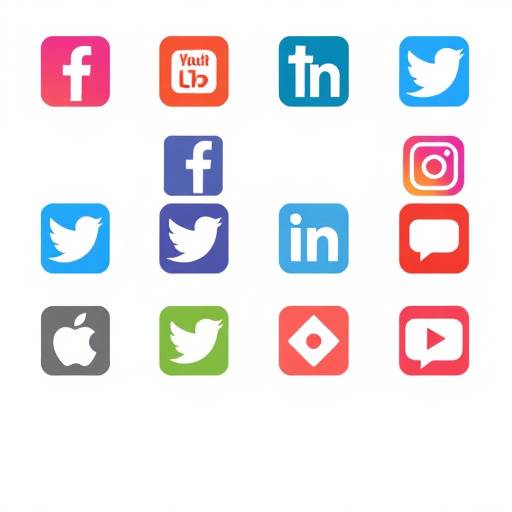 Icone di social media che rappresentano link esterni