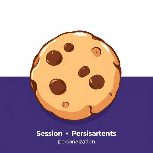 Illustrazione di diversi tipi di cookie, come cookie di sessione e cookie persistenti, e il loro ruolo nel tracciare le attivit&agrave; di navigazione e personalizzare l'esperienza utente.