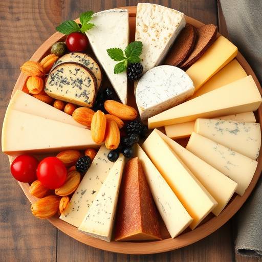 Un tagliere con diversi tipi di formaggi italiani